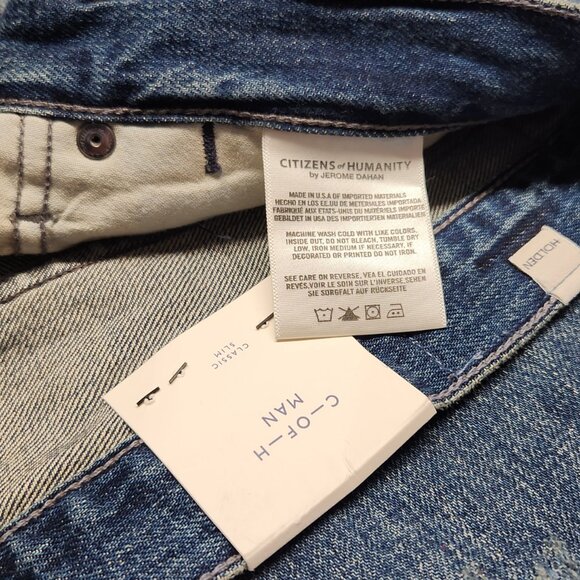 NEW $200 Men's C of H Man HOLDEN Slim Blue Selvedge Jeans size 38x33 - Picture 5 of 9